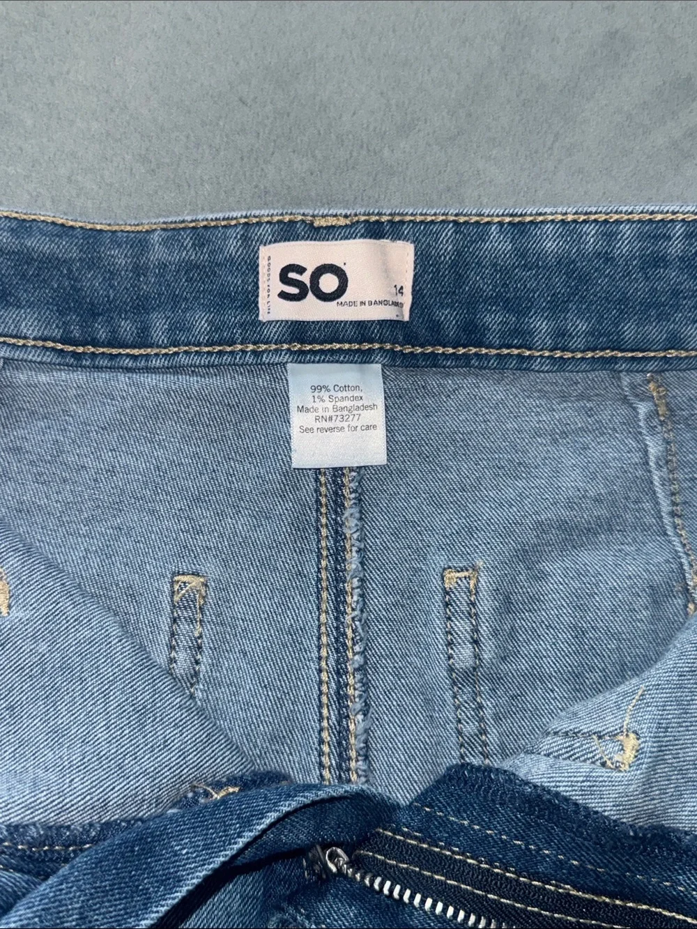 NWOT - SO by Kohls Girls Classic Midwash Blue Denim Jeans